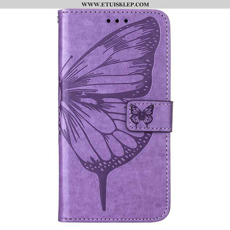 Etui Folio do Xiaomi 12 Lite Projekt Motyla Ze Smyczą